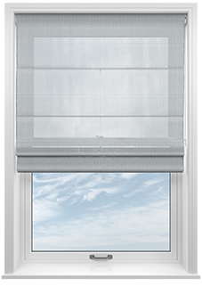 Salerno Voile, Dove Grey - Twist&Fit Roman Blind